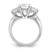 Sterling Silver Rhodium-Plated 3 Stone Cubic Zirconia Ring, 3 mm - QR2058 - View 2