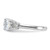 Sterling Silver Rhodium-Plated 3 Stone Cubic Zirconia Ring, 3 mm, 3 mm Wide, Filigree - View 4
