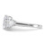Sterling Silver Rhodium-Plated 3 Stone Cubic Zirconia Ring, 3 mm - QR2061 - View 4