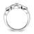 Sterling Silver Polished Wavy Cubic Zirconia Ring - View 2