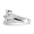 Sterling Silver Fancy Cubic Zirconia Ring, 4.3 mm - View 3