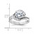 Sterling Silver Rhodium-Plated 2-Piece Cubic Zirconia Wedding Ring Set - QR2091 - View 3
