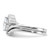 Sterling Silver Rhodium-Plated 2-Piece Cubic Zirconia Wedding Ring Set - QR2091 - View 4