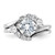 Sterling Silver Rhodium-Plated 2-Piece Cubic Zirconia Wedding Ring Set - QR2091 - View 5