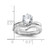 Sterling Silver Rhodium-Plated 2-Piece Cubic Zirconia Wedding Ring Set - QR2092 - View 4