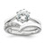 Sterling Silver Rhodium-Plated 2-Piece Cubic Zirconia Wedding Ring Set - QR2092 - View 6