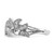 Sterling Silver Rhodium-Plated Butterfly Cubic Zirconia Ring, 2 mm - View 4