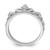 Sterling Silver Rhodium-Plated Cubic Zirconia Crown Ring, 7 mm - View 2
