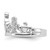 Sterling Silver Rhodium-Plated Cubic Zirconia Crown Ring, 7 mm - View 4