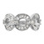 Sterling Silver Polished Fancy Cubic Zirconia Circle Link Ring, 11 mm - View 4