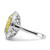 Sterling Silver Polished Light Green & Clear Cubic Zirconia Halo Circle Ring, 2.5 mm - View 4