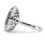Sterling Silver Polished Green & Clear Cubic Zirconia Circle Halo Ring, 2.5 mm - View 4