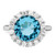Sterling Silver Rhodium-Plated Blue & Clear Cubic Zirconia Ring, 2 mm - View 5