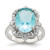 Sterling Silver Blue & Clear Cubic Zirconia Ring, 2 mm