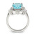 Sterling Silver Blue & Clear Cubic Zirconia Ring, 2 mm - View 2