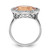 Sterling Silver Polished Champagne & Clear Cubic Zirconia Circle Ring, 2.5 mm - View 2