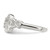 Sterling Silver Cubic Zirconia Heart Ring, 3 mm - View 3