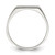 Sterling Silver 9 x 11 mm Solid Back Signet Ring - View 2