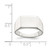 Sterling Silver 9 x 11 mm Solid Back Signet Ring - View 3