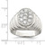 Sterling Silver Rhodium-Plated Men'S Cubic Zirconia Cluster Ring, 3.5 mm - View 5
