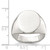 Sterling Silver 18 x 14 mm Open Back Signet Ring - View 4