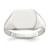 Sterling Silver 12 x 12 mm Closed Back Signet Ring