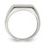Sterling Silver 12 x 15 mm Open Back Signet Ring - View 2