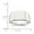 Sterling Silver 11 x 12 mm Closed Back Signet Ring - View 4