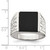 Sterling Silver Rhodium-Plated Men'S Onyx Ring, 4.25 mm - View 3
