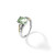 Brilliant Gemstones Sterling Silver with 14K Accent Rhodium-Plated Green Quartz and 0.01ct Diamond Ring - View 5