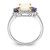 Brilliant Gemstones Sterling Silver with 14K Accent Rhodium-Plated Opal and Amethyst Ring - View 2