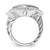 Sterling Silver Polished & Antiqued Cubic Zirconia Ring - View 2
