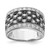 Sterling Silver Rhodium-Plated Black & White Cubic Zirconia Checkerboard Ring, 13 mm
