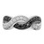 Sterling Silver Rhodium-Plated Black and Clear Cubic Zirconia Wavy Ring, 8 mm - View 5
