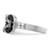 Sterling Silver Rhodium-Plated Black and Clear Cubic Zirconia Love Knot Ring, 4 mm - View 4