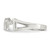 Sterling Silver & Cubic Zirconia Polished Mom Ring, 2 mm - View 3