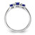 Sterling Silver Rhodium 3 Oval Sapphire & 0.012ct Diamond Ring, 2 mm - View 8