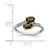 Sterling Silver Rhodium Smoky Quartz & 0.03ct Diamond Ring, 2 mm - View 4