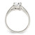 Sterling Silver Solitaire Emerald Cubic Zirconia Ring, 2 mm - View 2