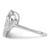 Sterling Silver Rhodium-Plated Diamond Accent Intertwined Heart Ring, 2 mm - View 3