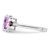 Sterling Silver Rhodium-Plated Pink Quartz & Rhodolite Garnet Ring, 2 mm - View 3