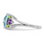 Sterling Silver Rhodium-Plated Light Swiss Blue Topaz, Amethyst & Peridot Ring, 2 mm - View 3