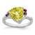 Sterling Silver Rhodium-Plated Lemon Quartz & Rhodolite Garnet Ring, 2 mm