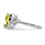 Sterling Silver Rhodium-Plated Lemon Quartz & Rhodolite Garnet Ring, 2 mm - View 3