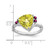 Sterling Silver Rhodium-Plated Lemon Quartz & Rhodolite Garnet Ring, 2 mm - View 5