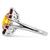 Sterling Silver Rhodium-Plated Citrine & Garnet Ring, 2 mm - QR2899CI - View 4