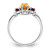 Sterling Silver Rhodium-Plated Citrine & Garnet Ring, 2 mm - QR2904CI - View 2
