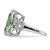 Sterling Silver Rhodium-Plated Green Quartz & 0.02ct Diamond. Ring, 2 mm - View 3