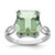 Sterling Silver Rhodium-Plated Green Quartz Ring, 2 mm - QR2955AG