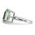 Sterling Silver Rhodium-Plated Green Quartz Ring, 2 mm - QR2955AG - View 4